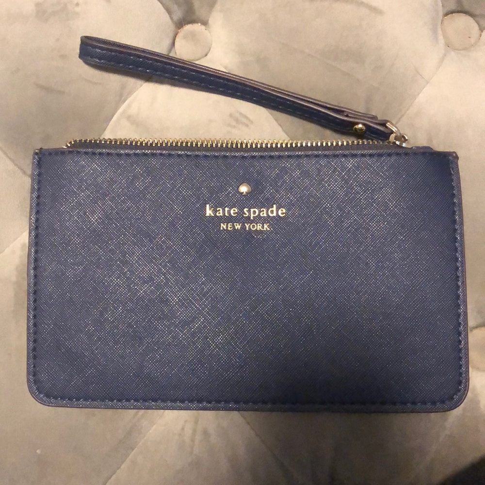 Kate Spade wristlet. Navy blue. NWOT